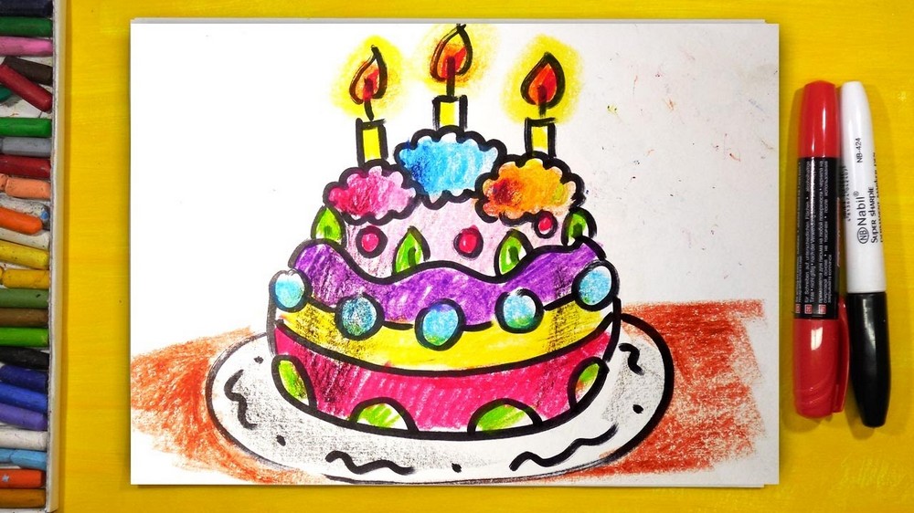Детский рисунок торта